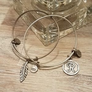 Alex & Ani R & Feather Bangle